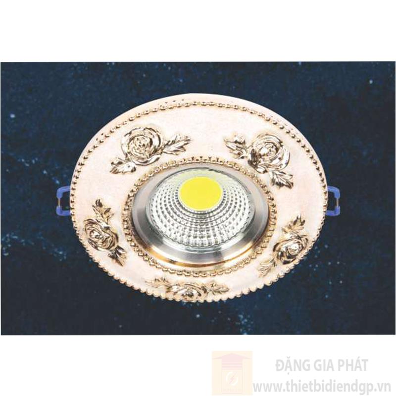 Đèn Downlight âm trần Led COB Tròn 3W, Ø110, khoét lỗ Ø60, ánh sáng trắng